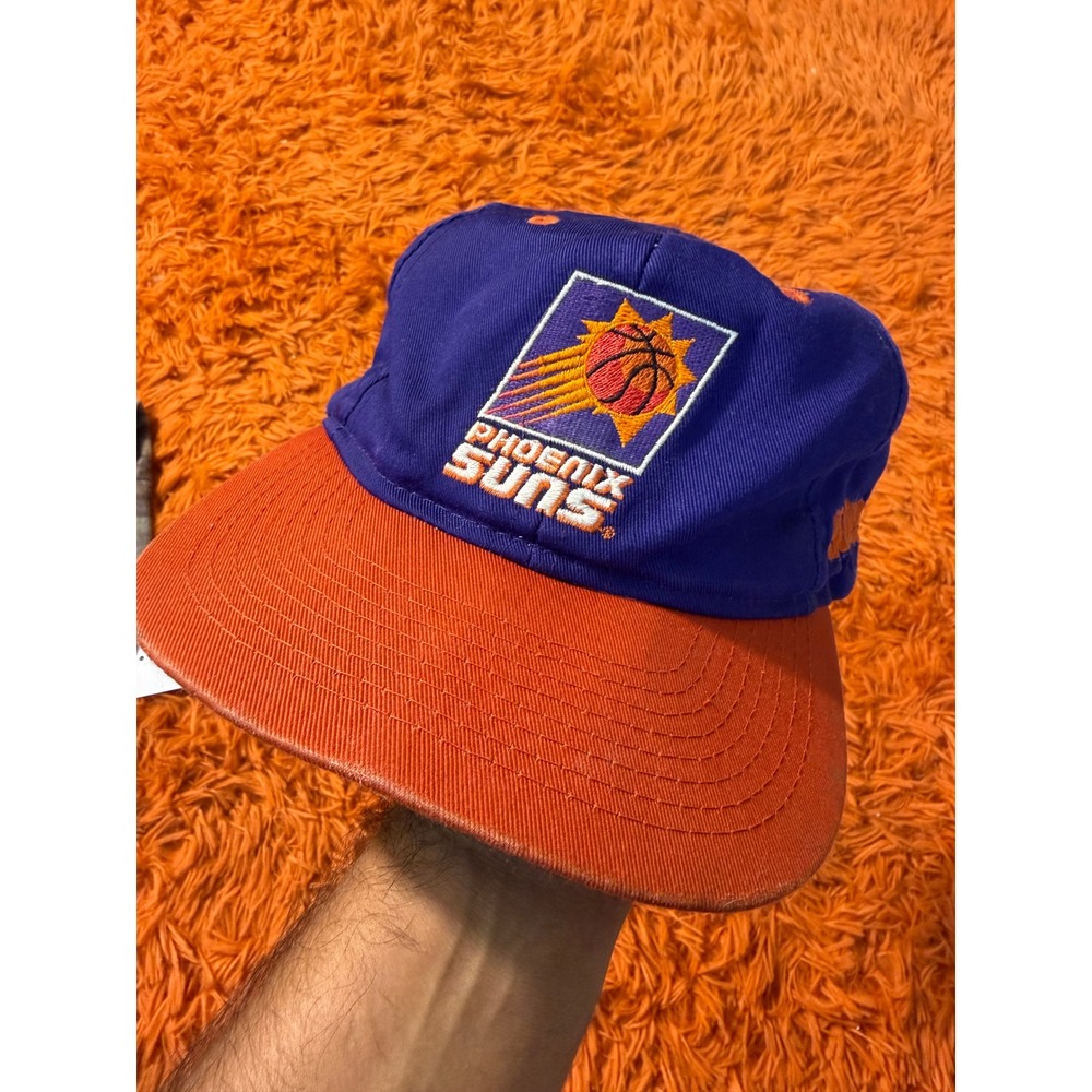 Vintage Phoenix Suns Hat Competitor Snapback NBA Basketball Purple Orange 90s